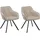 Beliani Esszimmerstuhl MONEE Polyester beige/schwarz 2er Set
