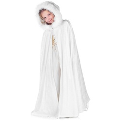 Underwraps Kostüm Eisprinzessin Umhang für Kinder, Zauberhafter Eiskönigin Umhang für Karneval und Fasching weiß