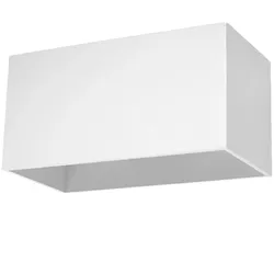 SOLLUX LIGHTING Wandleuchte "QUAD", weiß, H: 10cm, Lampen, Das Oberteil scheint