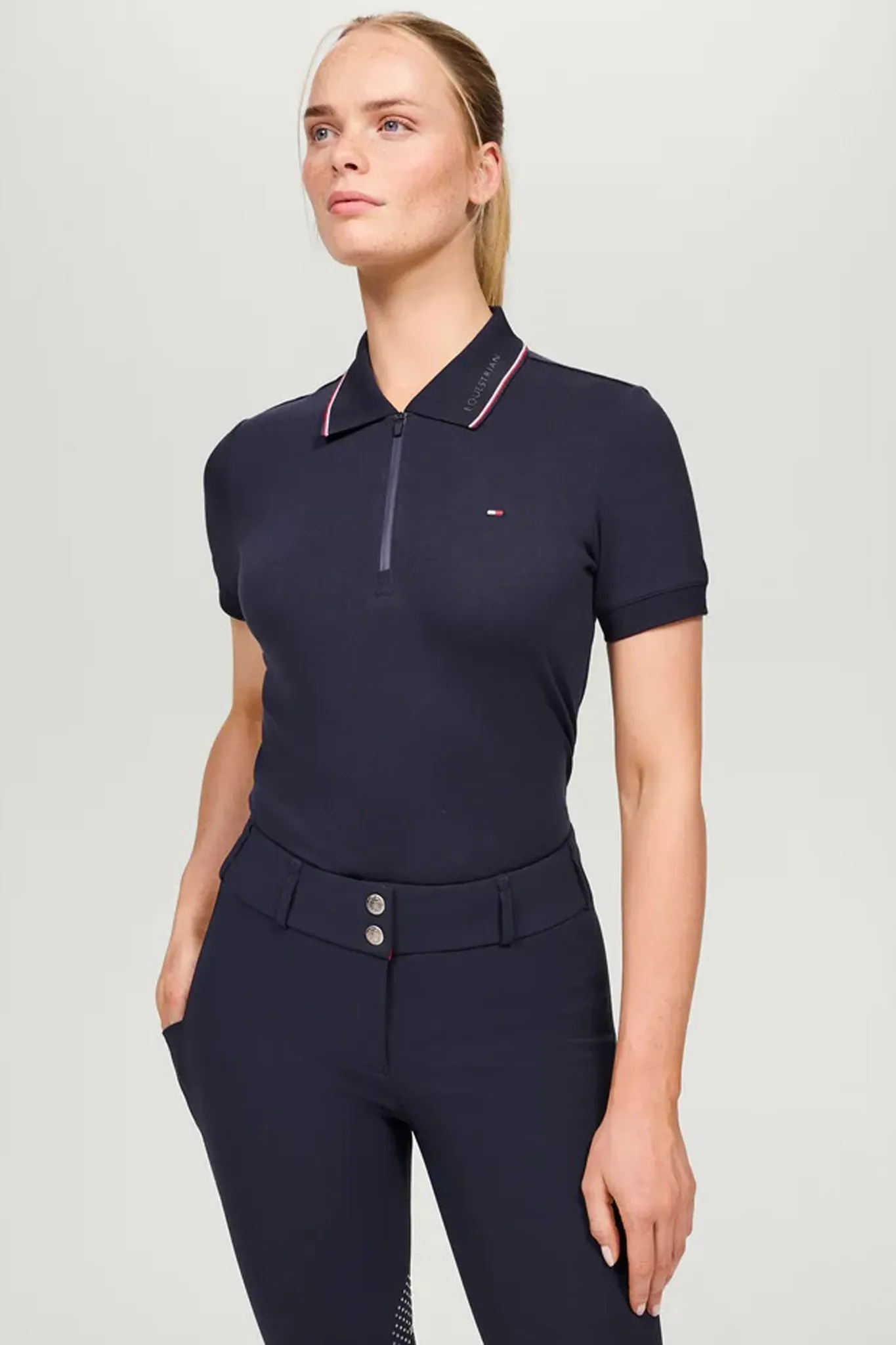 Tommy Hilfiger Equestrian Camden Damenpolo mit Reißverschluss