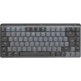 Logitech MX Mini Mechanical, Kabellos, RF Wireless + Bluetooth, QWERTY, LED, Gr - Grau