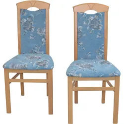 Esszimmerstuhl, blau (blau, eiche, nachbildung), B:45cm H:95cm T:49cm, HOFMANN LIVING AND MORE, Stühle