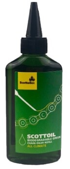 SCOTTOILER Biologisch afbreekbaar groen smeermiddel voor elektronisch kettingsmeermiddel - 125 ml, rood