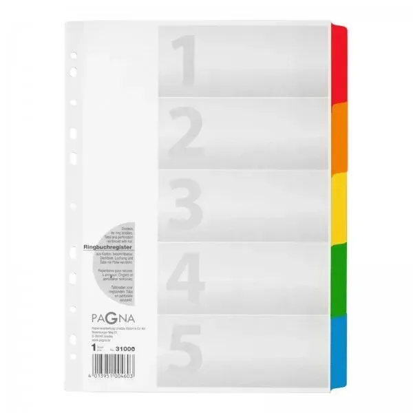 Pagna 31000-08 Trennblatt Karton, Polypropylen (PP) Weiß 40 Stück(e)