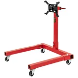 Costway GOPLUS Motorständer mit 680 kg Kapazität, Motorheber mit um 360 Grad drehbarem Kopf, 4 verstellbaren Armen, 4 Rollen & rutschfestem Griff, Motorenheber für Garagen & Werkstätten, Rot (Modell 2)
