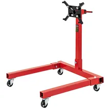 Costway GOPLUS Motorständer mit 680 kg Kapazität, Motorheber mit um 360 Grad drehbarem Kopf, 4 verstellbaren Armen, 4 Rollen & rutschfestem Griff, Motorenheber für Garagen & Werkstätten, Rot (Modell 2)