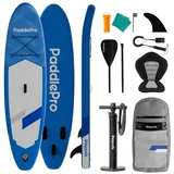 LifeGoods SUP Board Set - Aufblasbare Stand Up Paddling Board - Komplettes Set inklusive Zubehör und Verstellbares Padel - Geeignet für Anfänger und Fortgeschrittene - Bis 100KG - 320x81cm