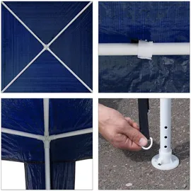 Relaxdays Pavillon 2,5 x 3 m Blau