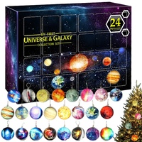Adventskalender 2022 Für Kinder Weihnachten Adventskalender Countdown Überraschungen Universe Galaxy Collection Set Cosmic Planet for Learning Collection, Mädchen Und Jungen