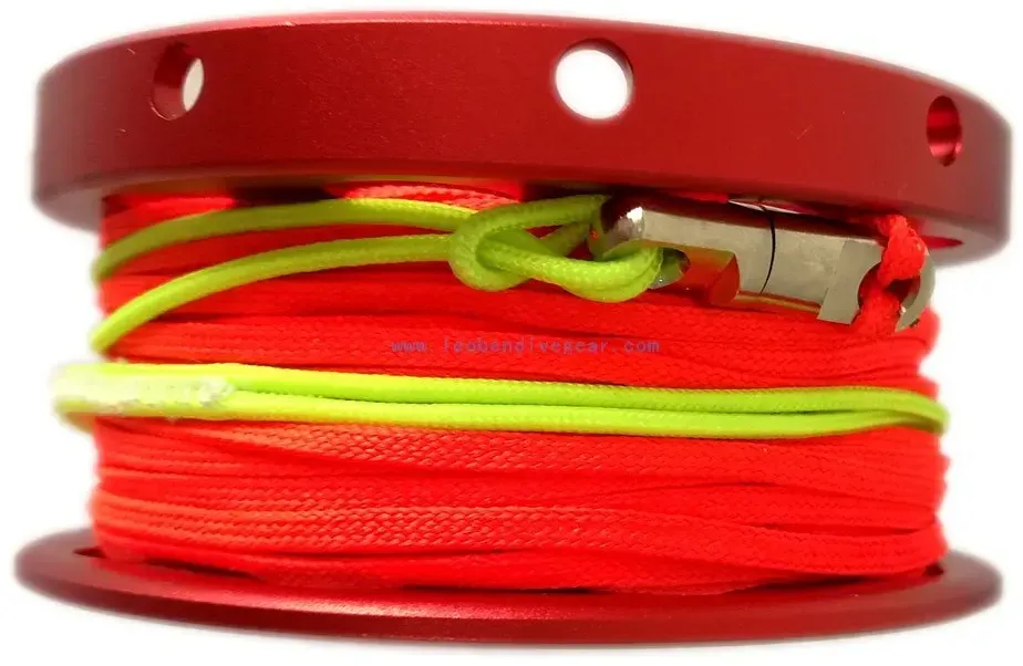 Leoben 8 Cm Thread And Carabiner Spule - Red - 30 m