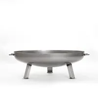 Czaja Feuerschalen® Edelstahl Feuerschale Bonn Ø 70 cm - mit Wasserablaufbohrung - aus rostfreiem, hitzebeständigem Edelstahl, Rostfreie Feuerschale für den Garten und Terrasse