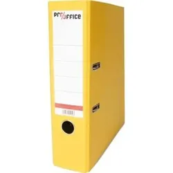 Color-Ordner, A4, 80mm, gelb, farbiger Einband aus Pappe mit PP-Folie