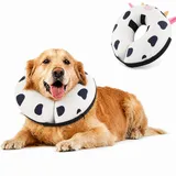 Shyllin Aufblasbare Halskrause Hund & Halskrause Katze, Halskrause Hund mit Verstellbarem Klettverschluss, Hunde Halskrause, geeignet für Operationen oder Wundheilung, Anti-Beißen und Anti-Lecken