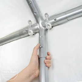 TOOLPORT Partyzelt 4 x 8 m inkl. Seitenteile weiß (90106)