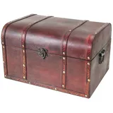 HMF 6406-140 Schatztruhe aus Holz 40 x 30 x 25 cm 1-tlg. braun