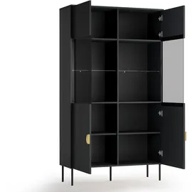 Home Affaire Vitrine BELLOT 106 x 40 x 187 cm Schwarz