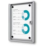 Showdown® Displays Schaukasten Economy XS B1 silber 1x DIN A4, 1 St.