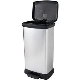 Curver Tretmülleimer Deco 50 L Silbern