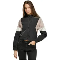 URBAN CLASSICS 3-tone Crinkle Jacke Black / Dusk Rose / Whitesand 4XL