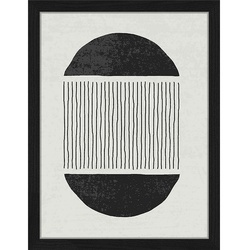 ANY IMAGE Digitaldruck »Schwarze Linien II«, Rahmen: Buchenholz, Schwarz
