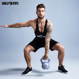 Gorilla Sports Kettlebell Kugelhantel 12 kg blau