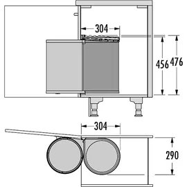 HAILO Mono 20 l Grau/Schwarz