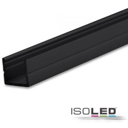 LED Aufbauprofil SURF8 Aluminium schwarz RAL 9005, 200cm