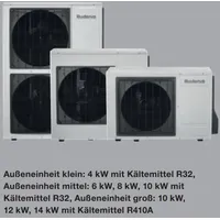 Buderus Luft/Wasser-Wärmepumpe 6 kW Logatherm WLW166i-10 E mit WLW-6 SP AR