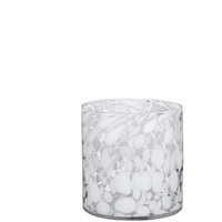 Mica Decorations Mica Vase Cammy Zylinder Glas weiß 14 x 14 cm