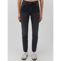 Mavi Jeans Hoher Bund 5-Pocket Robust in Schwarz-2 |