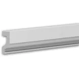 PROFHOME DECOR PROFHOME 651391 Wandleiste Friesleiste Zierleiste Stuckleiste 2 m 200 cm x 1,9 cm x 4,1 cm Weiß