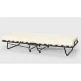 Klappbett mit Matratze und Mikrofaserlatten 80x190cm Demetra - Beige - Beige