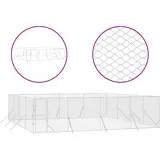 vidaXL Outdoor-Hundezwinger 8 x 8 x 2 m Stahl Silber
