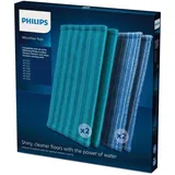 Philips Mikrofaserpads für SpeedPro Max Aqua, XV1700/01, 4 Stück, Blau