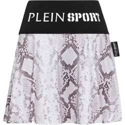 PLEIN SPORT Damen Rock PYTHON, Grau, L