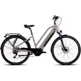 Saxonette E-Bike SAXONETTE "Premium Sport (Trapez)" E-Bikes Gr. 50 cm, 28 Zoll (71,12 cm), silberfarben E-Bikes