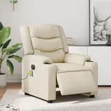 vidaXL Massagesessel Elektrisch Creme Kunstleder