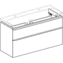 Geberit Smyle Square Waschtischunterschrank 2 Laden