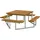 Plus Picknicktisch Twist Stahl-Holz 204 x 204 x 73 cm teak