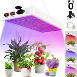 OGVDOE LED Grow Lampe, BW1000 Pflanzenlampe LED Vollspektrum 216 LEDs Grow Lampe Pflanzenleuchte mit UV IR Doppelschalter Pflanzenlicht für Zimmerpflanzen, Gemüse, Blume