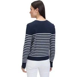 Betty Barclay Strickjacke mit Streifen Blau 36