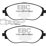 EBC Brakes Bremsbelagsatz, Scheibenbremse
