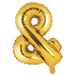 & Zeichen Folienballon gold 35cm