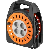 goobay 71355 Kabeltrommel 25 m Schwarz Schutzkontakt-Winkelstecker