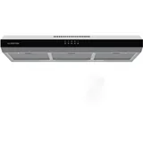 Klarstein Contempo 90 Unterbau-Dunstabzugshaube 90cm 200m3/h LED Edelstahl Acryl Silber
