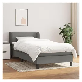 vidaXL Boxspringbett 100 x 200 cm Dunkelgrau