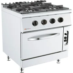 Gasherd - 4 Brenner + inklusiv Unterbau & Gas Backofen - 32 kW