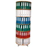 REEF Ordnerdrehsäule buche bis zu 144 Ordner, Etagen einzeln drehbar, H: 228,0 cm