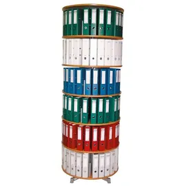 REEF Ordnerdrehsäule buche bis zu 144 Ordner, Etagen einzeln drehbar, H: 228,0 cm