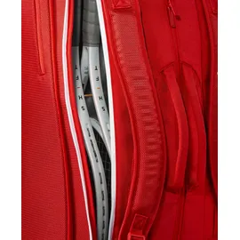 Wilson Super Tour Red Tennisschlägertasche - Rot/Weiß, für bis zu 15 Schläger